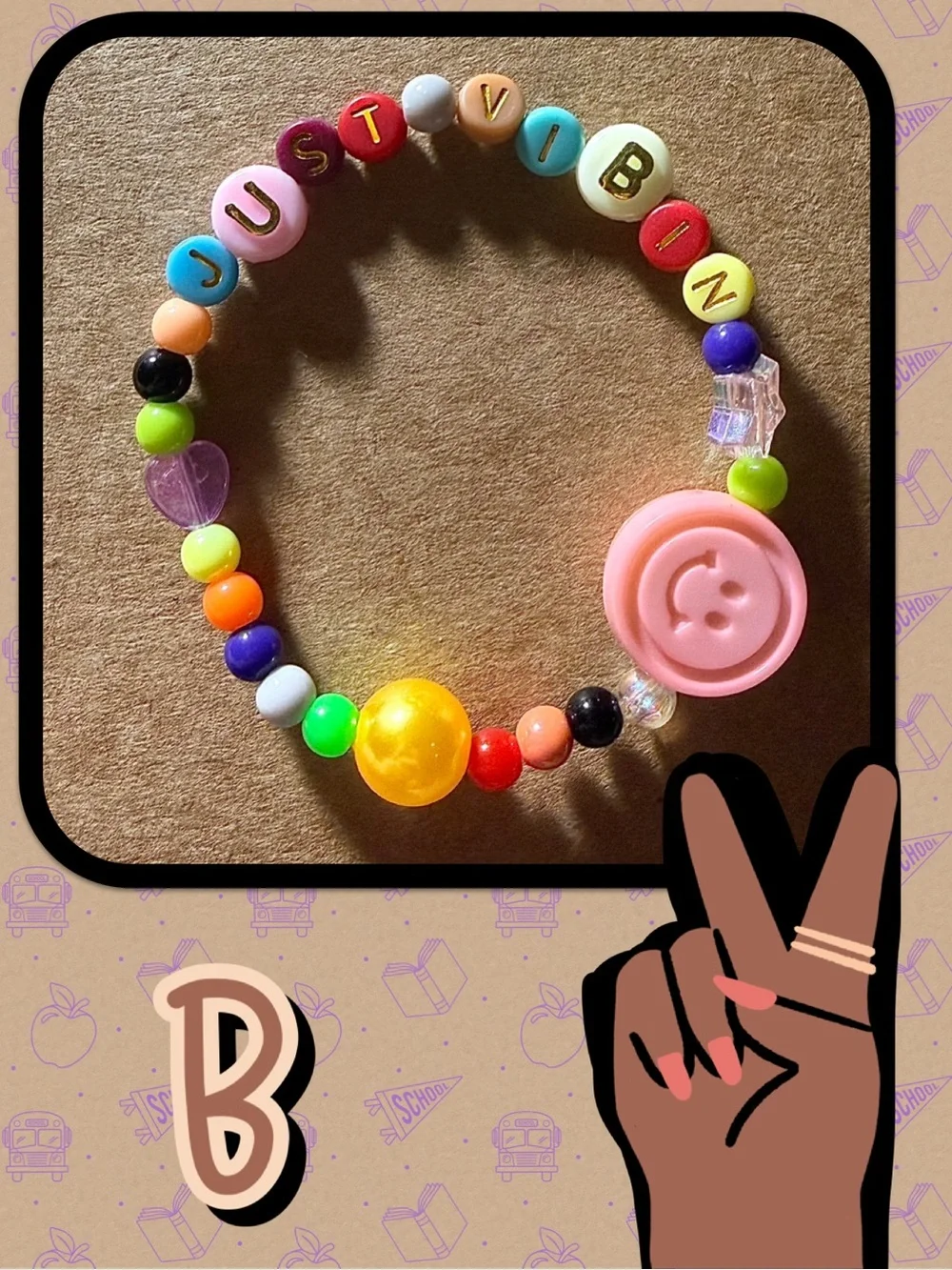 JUST VIBIN’ Beaded Stretch Bracelets for Tween, Teens and Young Adults